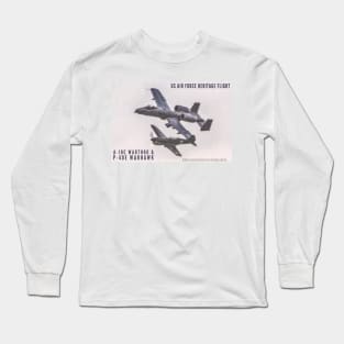 1-sided P-40 and A-10 muted-color Long Sleeve T-Shirt